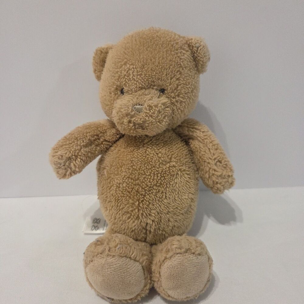 Carters Precious Firsts Plush Floppy Tan Brown Teddy Bear Stuffed Animal Toy 8"
